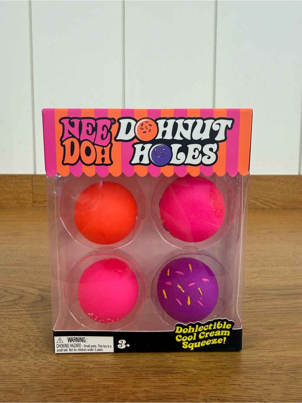 Donut Holes Squeeze Toy Set - Pink, Orange, Purple